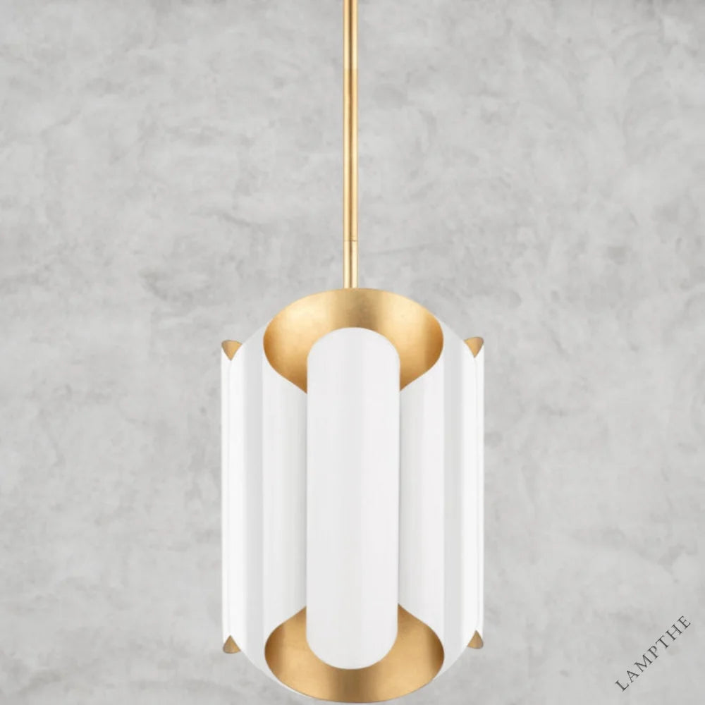 White Bainks Pendant Light 6"