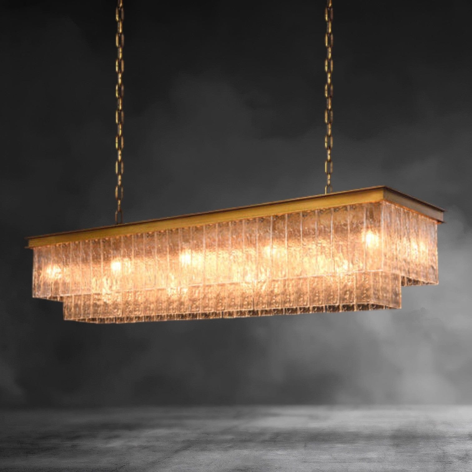 Bark Rectangular Pendant