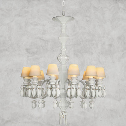 White Belle De Nuit 12-Lights Chandelier