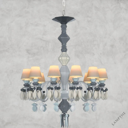 Black Belle De Nuit 12-Lights Chandelier