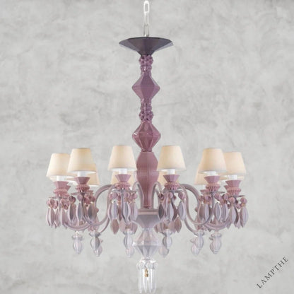 Pink Belle De Nuit 12-Lights Chandelier