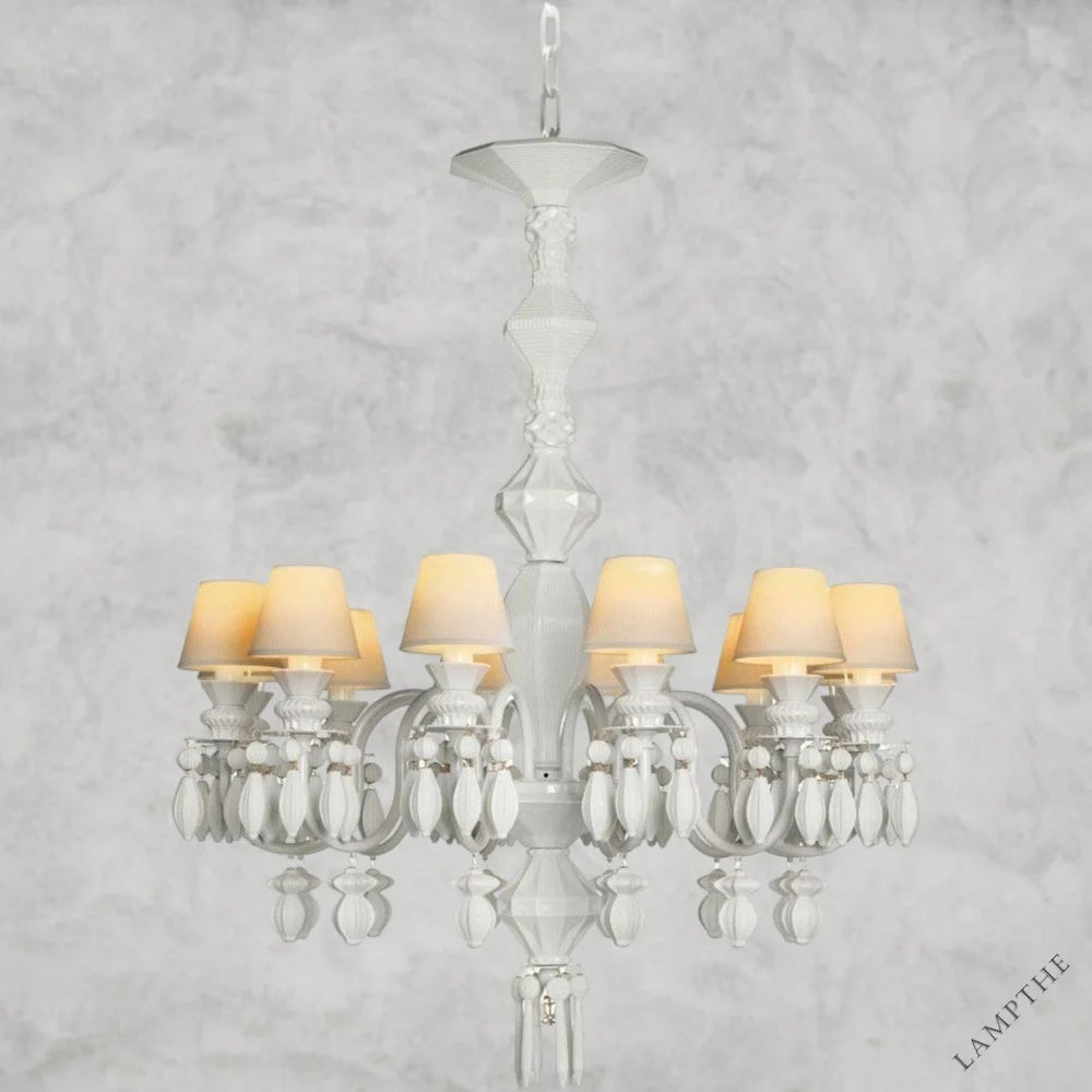 White Belle De Nuit 12-Lights Chandelier
