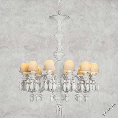 White Belle De Nuit 12-Lights Chandelier