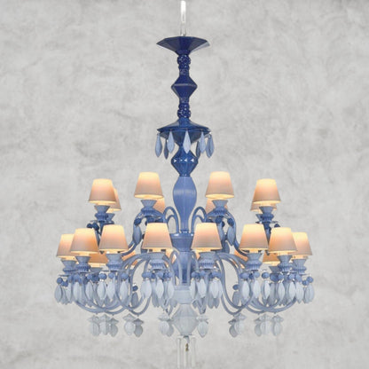 Blue I Belle De Nuit 24-Lights Chandelier