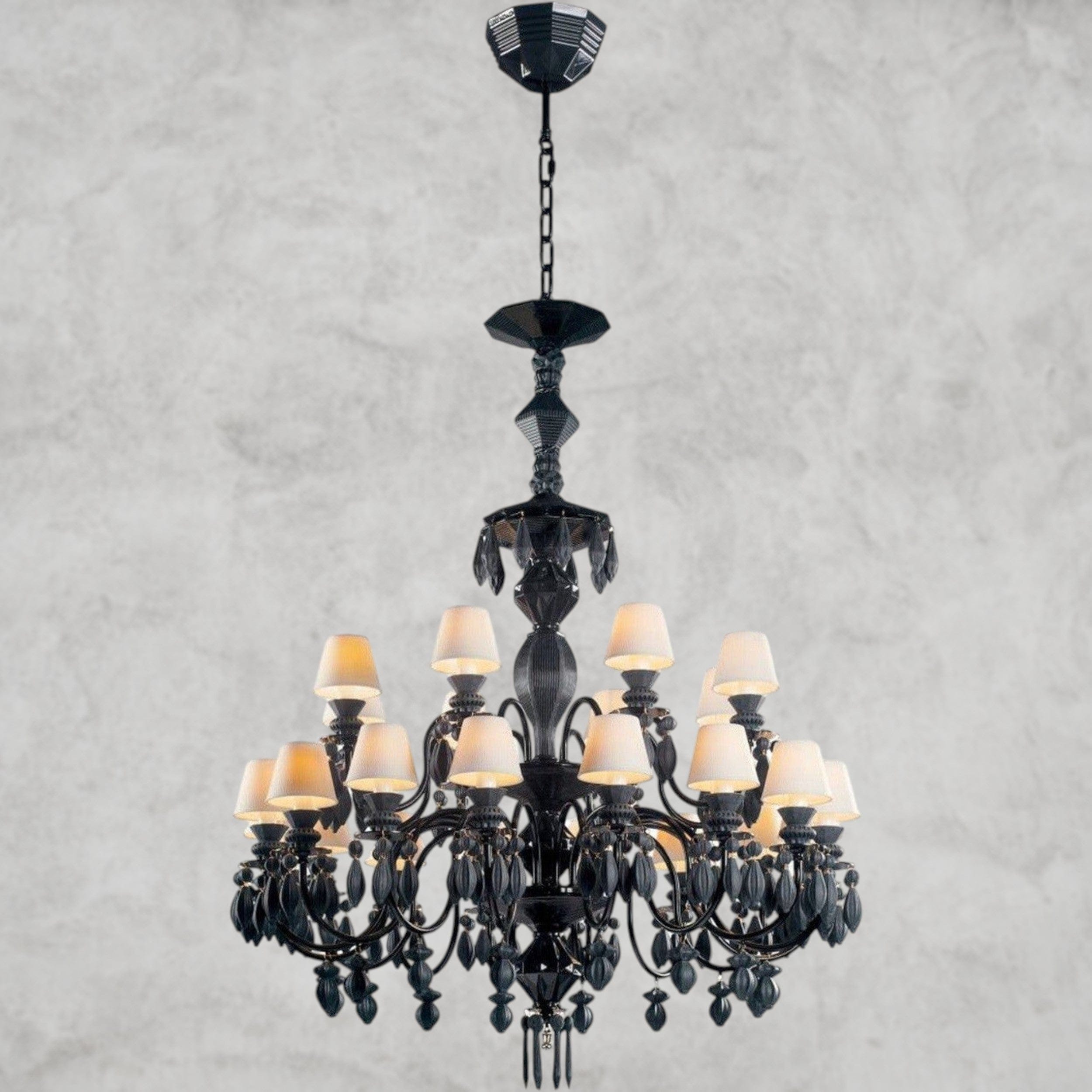 Absolute Black Belle De Nuit 24-Lights Chandelier