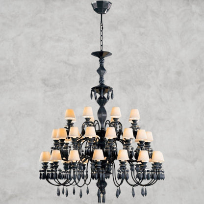 Absolute Black I Belle De Nuit 40-Lights Chandelier