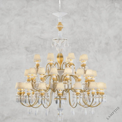 Golden Luster I Belle De Nuit 40-Lights Chandelier