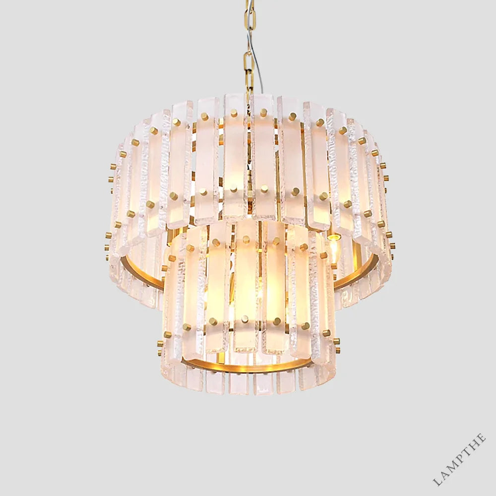Bethel 2-Tier Glass Chandelier for All Rooms 23"