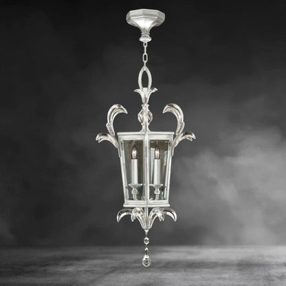 Nickel Beveled 3 - Light Chandelier