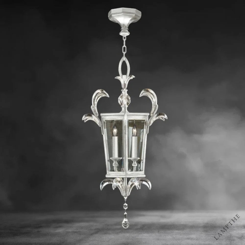 Nickel Beveled 3 - Light Chandelier