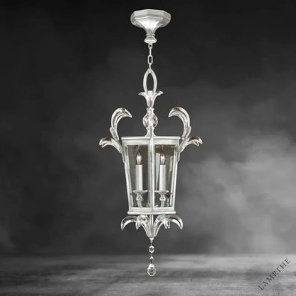 Nickel Beveled 3 - Light Chandelier