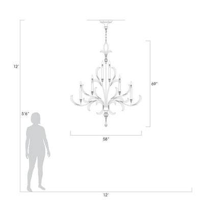 Beveled Arcs 16 - Light Chandelier