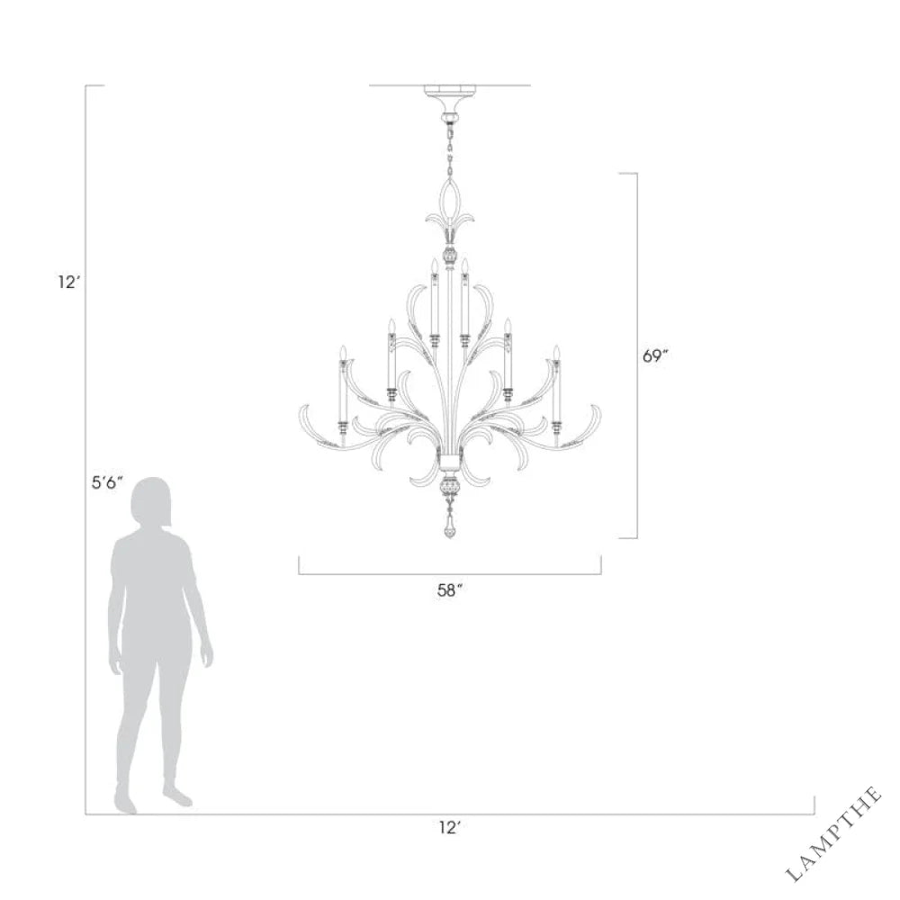Beveled Arcs 16 - Light Chandelier