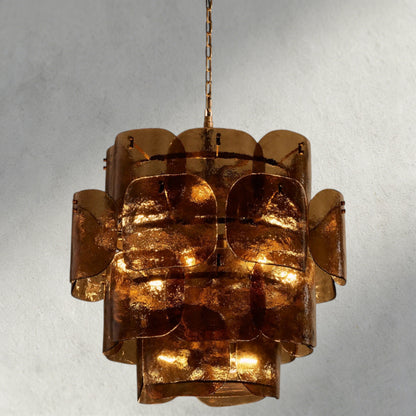 Brown Blaire Round Chandelier