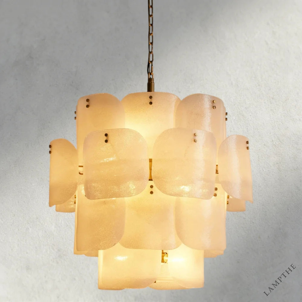 White Blaire Round Chandelier