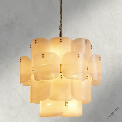 White Blaire Round Chandelier