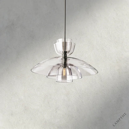 Bronze / Clear Glass Blom Cloche Grand Pendant