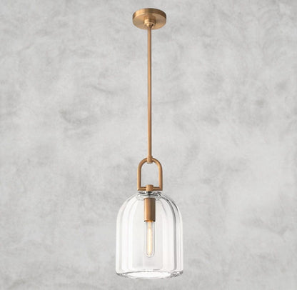 5" D / Brass Botanist Cloche Pendant