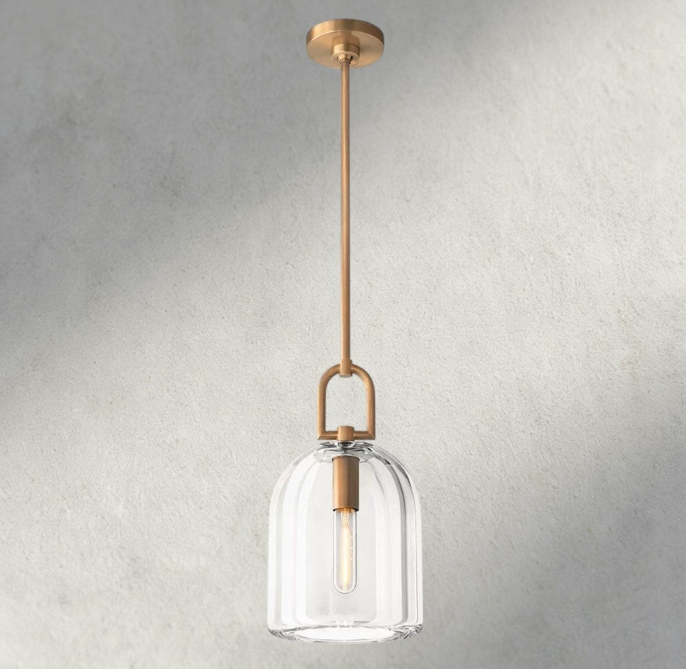 5" D / Brass Botanist Cloche Pendant