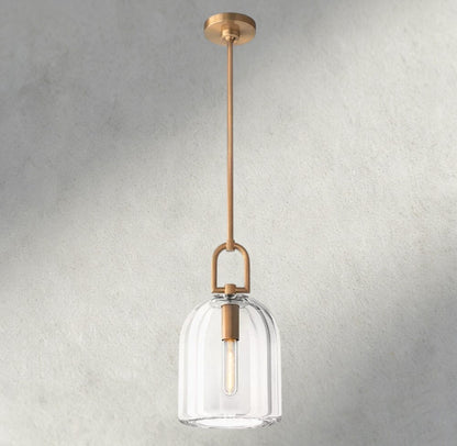 5" D / Brass Botanist Cloche Pendant