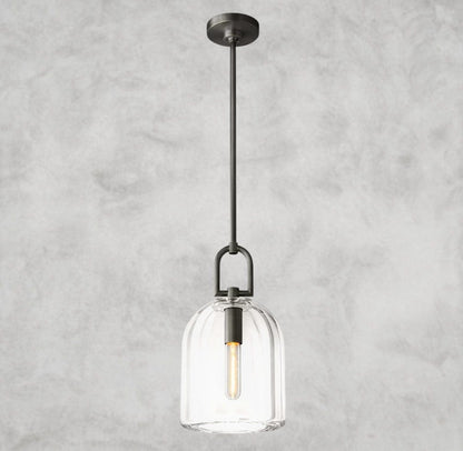 5" D / Bronze Botanist Cloche Pendant