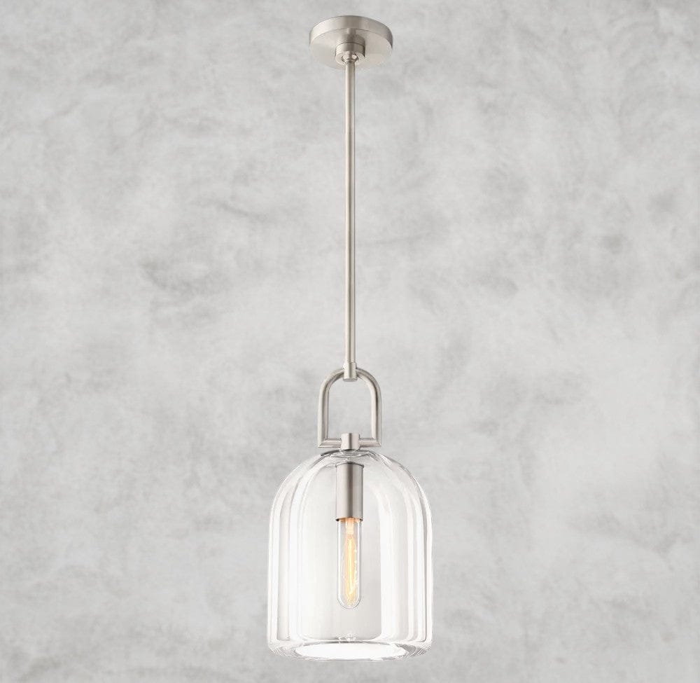 5" D / Nickle Botanist Cloche Pendant