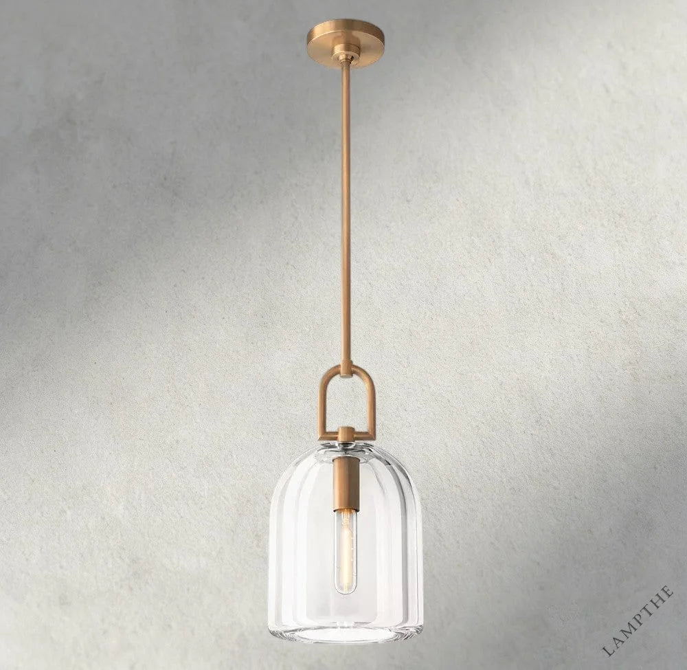 5" D / Brass Botanist Cloche Pendant