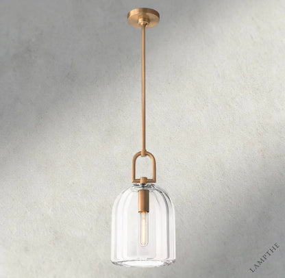 5" D / Brass Botanist Cloche Pendant