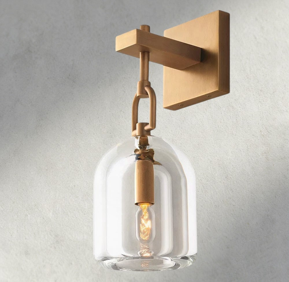 Brass Botanist Cloche Sconce