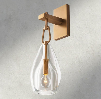 Brass Botanist Flute Sconce