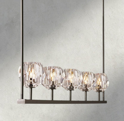Boule De Cristal Clear Glass Linear Chandelier 48", 60"