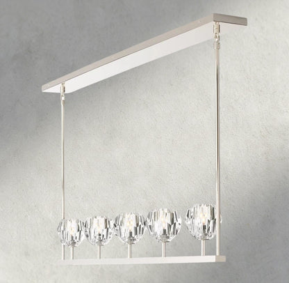 Boule De Cristal Clear Glass Linear Chandelier 48", 60"