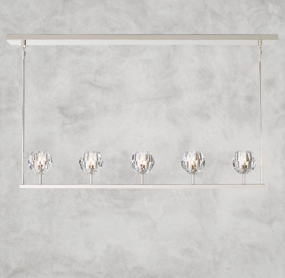 Boule De Cristal Clear Glass Linear Chandelier 48", 60"