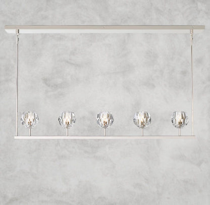 Boule De Cristal Clear Glass Linear Chandelier 48", 60"