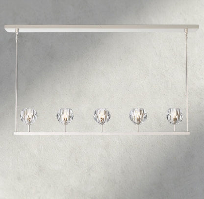 Boule De Cristal Clear Glass Linear Chandelier 48", 60"
