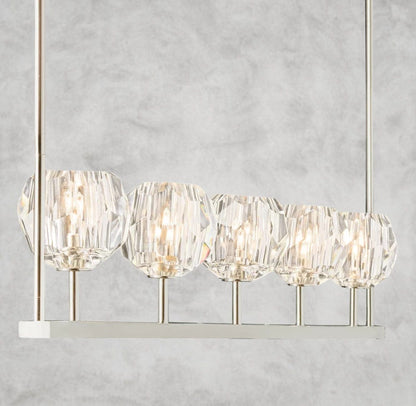 Boule De Cristal Clear Glass Linear Chandelier 48", 60"