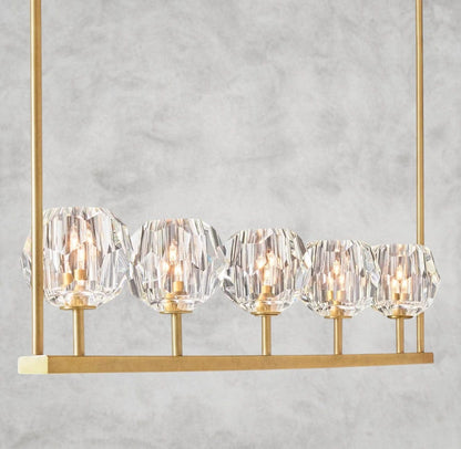 Boule De Cristal Clear Glass Linear Chandelier 48", 60"