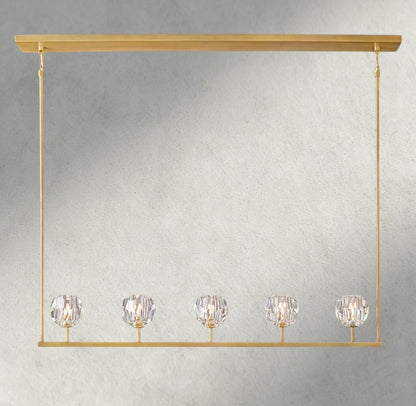 Boule De Cristal Clear Glass Linear Chandelier 48", 60"