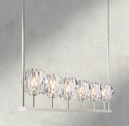 Boule De Cristal Clear Glass Linear Chandelier 48", 60"