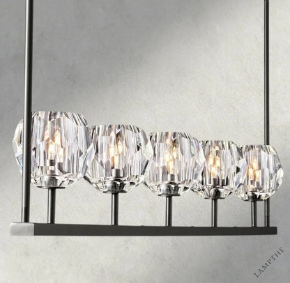 Boule De Cristal Clear Glass Linear Chandelier 48", 60"