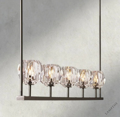Boule De Cristal Clear Glass Linear Chandelier 48", 60"