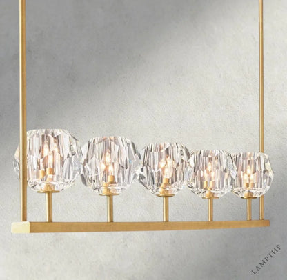 Boule De Cristal Clear Glass Linear Chandelier 48", 60"