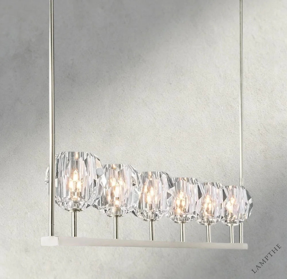 Boule De Cristal Clear Glass Linear Chandelier 48", 60"