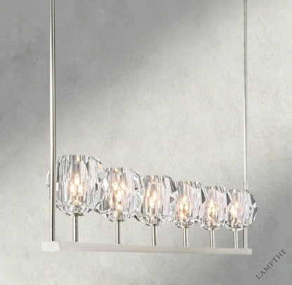 Boule De Cristal Clear Glass Linear Chandelier 48", 60"