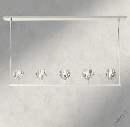 Boule De Cristal Clear Glass Linear Chandelier 48", 60"