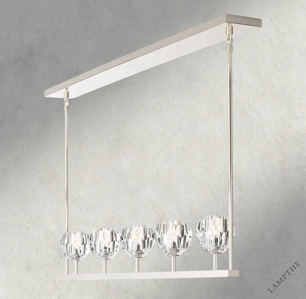 Boule De Cristal Clear Glass Linear Chandelier 48", 60"