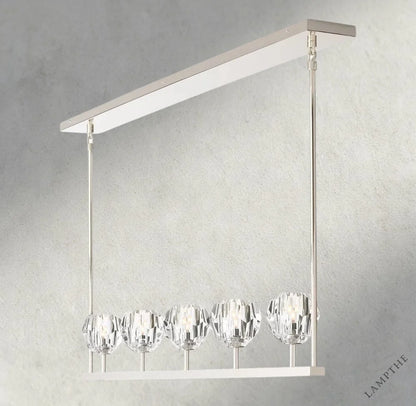Boule De Cristal Clear Glass Linear Chandelier 48", 60"