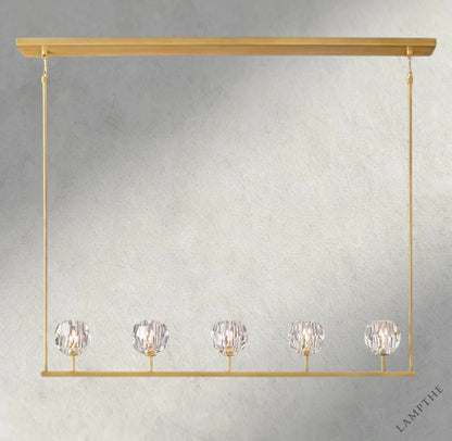Boule De Cristal Clear Glass Linear Chandelier 48", 60"