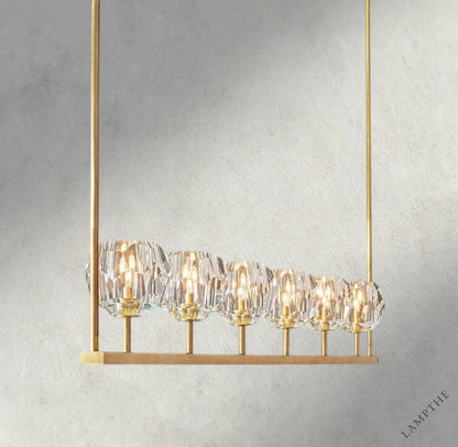 Boule De Cristal Clear Glass Linear Chandelier 48", 60"