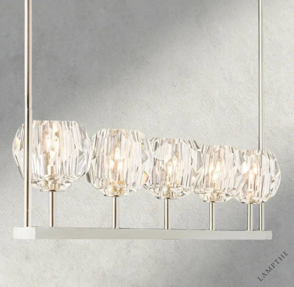 Boule De Cristal Clear Glass Linear Chandelier 48", 60"